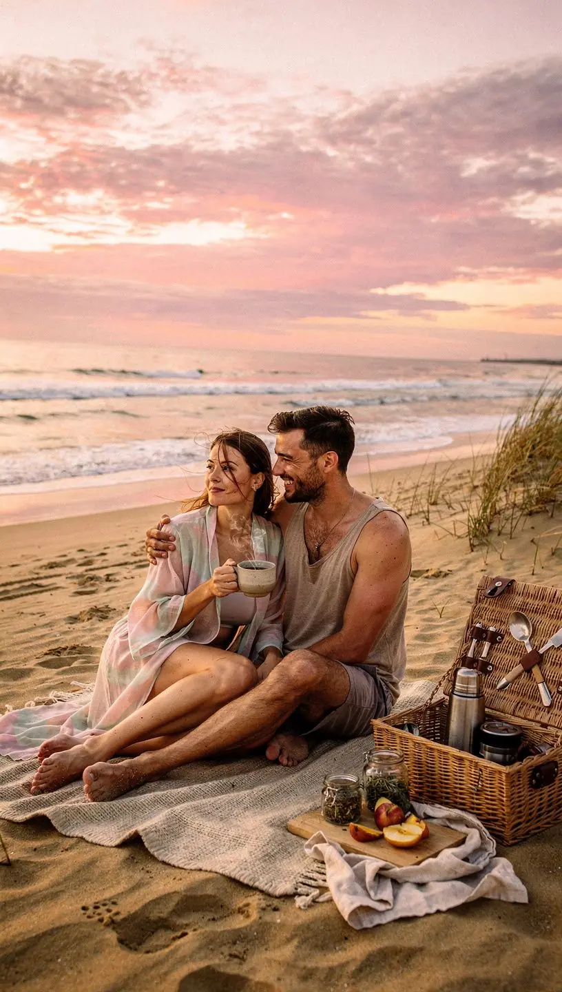 Zalazak sunca iznad prekrasnog hrvatskog pejzaža s čajem u prvom planu